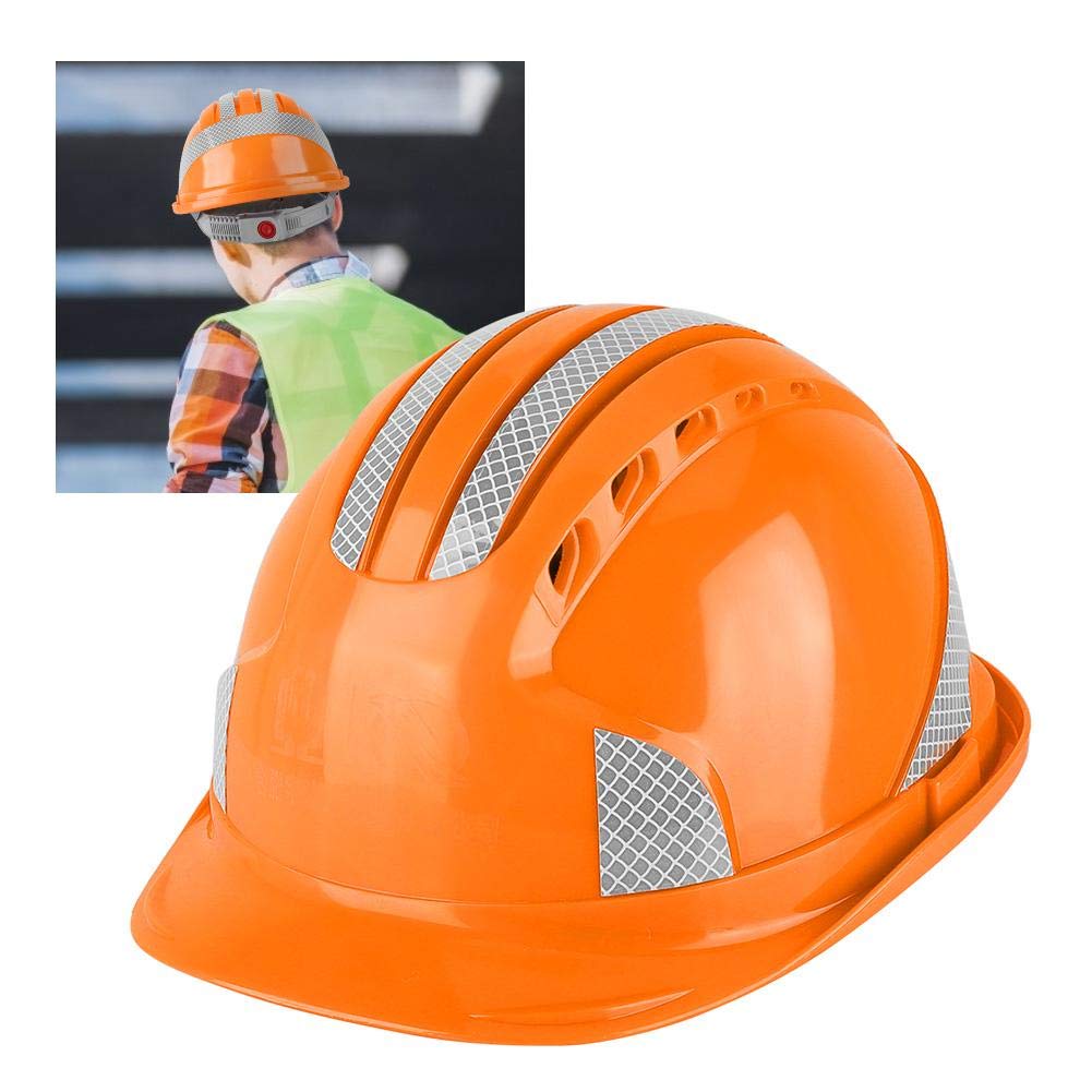 High Quality Safety Equipment Construction ABS On-Site Reflective Strip Safety Vented Helmet