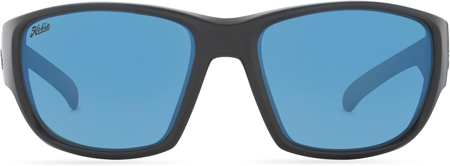 Hobie - Bluefin Float Polarized Sunglasses - Outdoor Sunglasses with HydroClean Lenses for Men and Women - Grey w/Cobalt Mirror Lenses/Satin Black Frame - Image 2