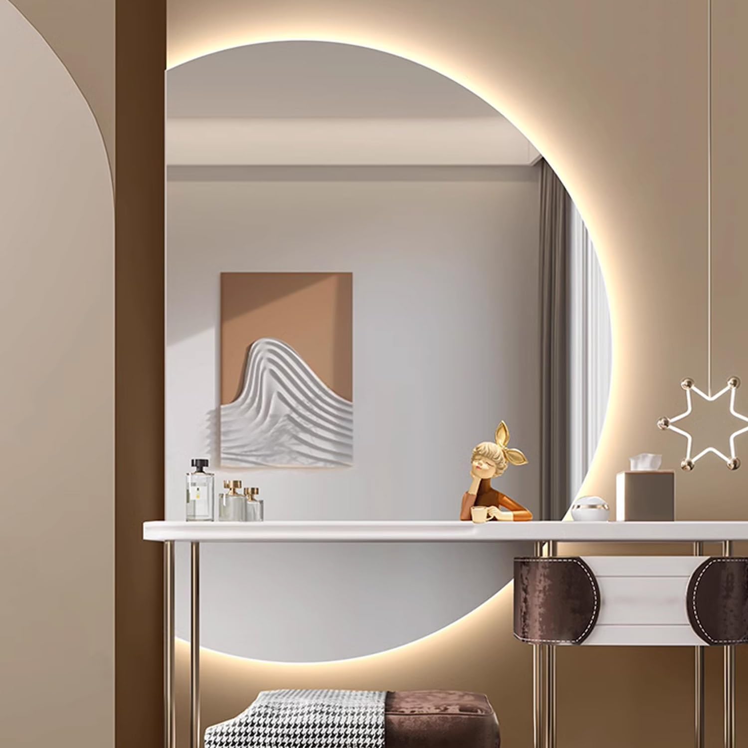 FGXHHS LED with Defogging and Dimmable Backlight for Vanity Full-Length Use