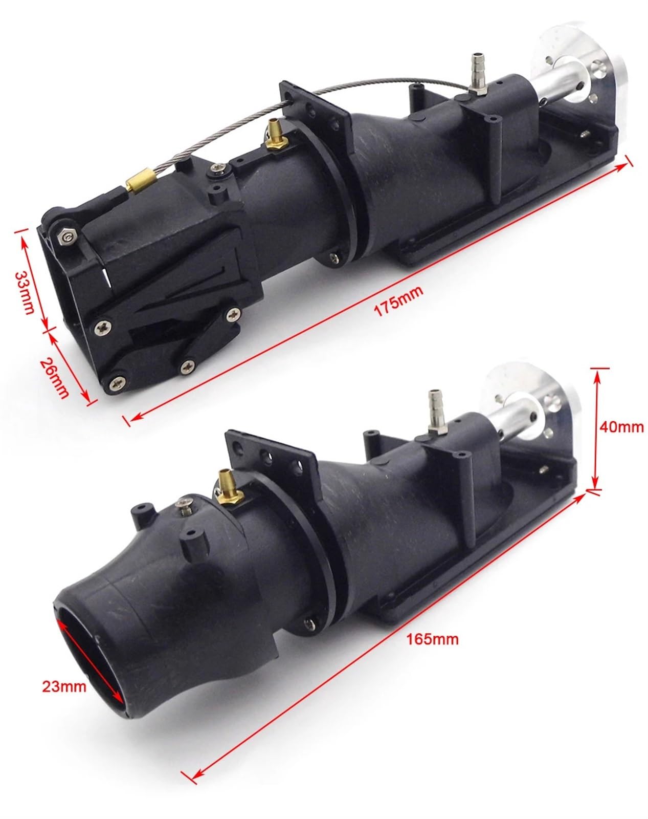 RC Boat Propeller Thruster Set With 540 Brushless Motor - 26mm Pusher Spray Water Kit For Boat Conversion