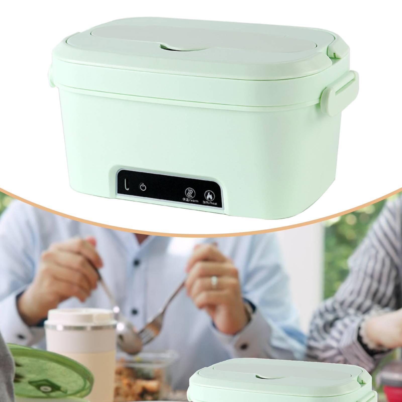 Scaldavivande Elettrico Portatile Cordless Riscalda Cibo 1.5L Ricaricabile Contenitore in Acciaio Inox Senza Perdite Funzione Riscaldamento Facile Pul, Verde