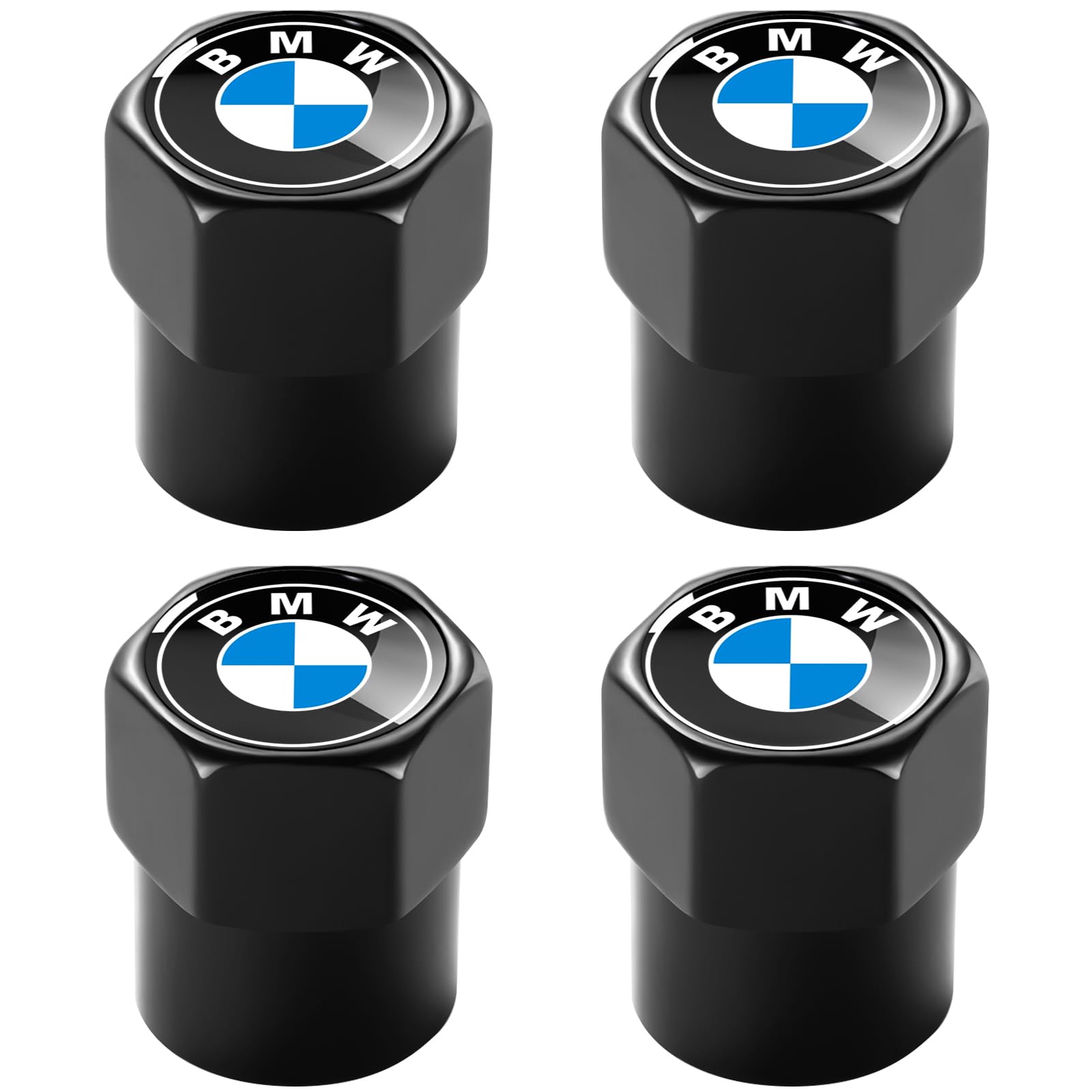 YUIQIEUY Tire Valve Stem Caps for BMW X1 X3 M3 M5 X1 X5 X6 Z4 3 5 7 Metal Car Wheel Air c…