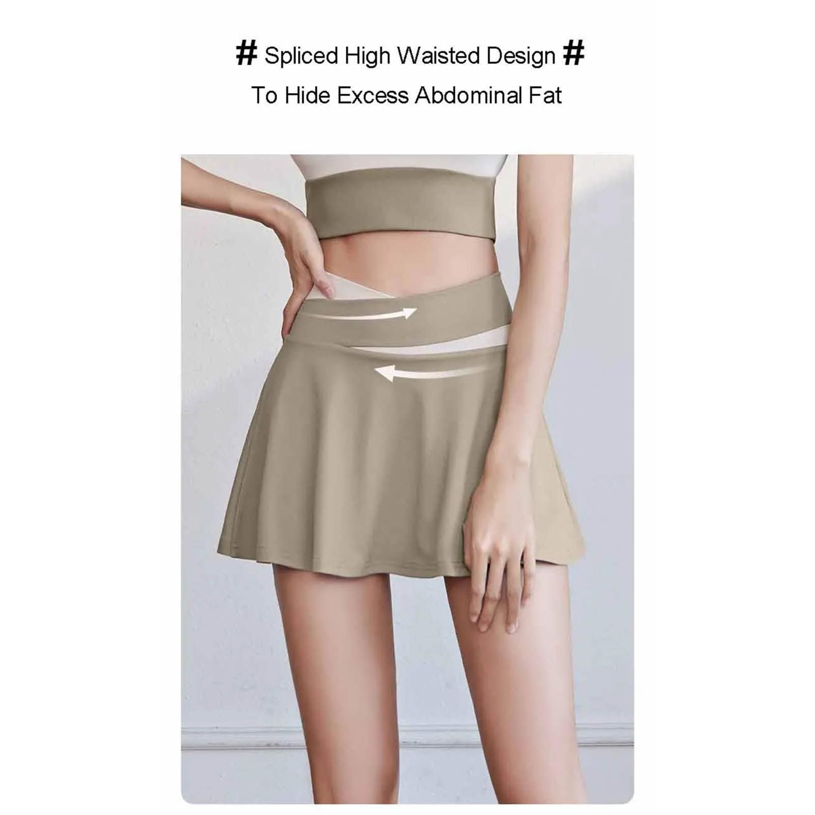 Damska plisowana spódnica do tenisa z krótkimi spodenkami, kieszeniami - wysoka talia sportowa mini spódniczka szkolna do ćwiczeń sportowych Golf Skorts Skort,Purple-M