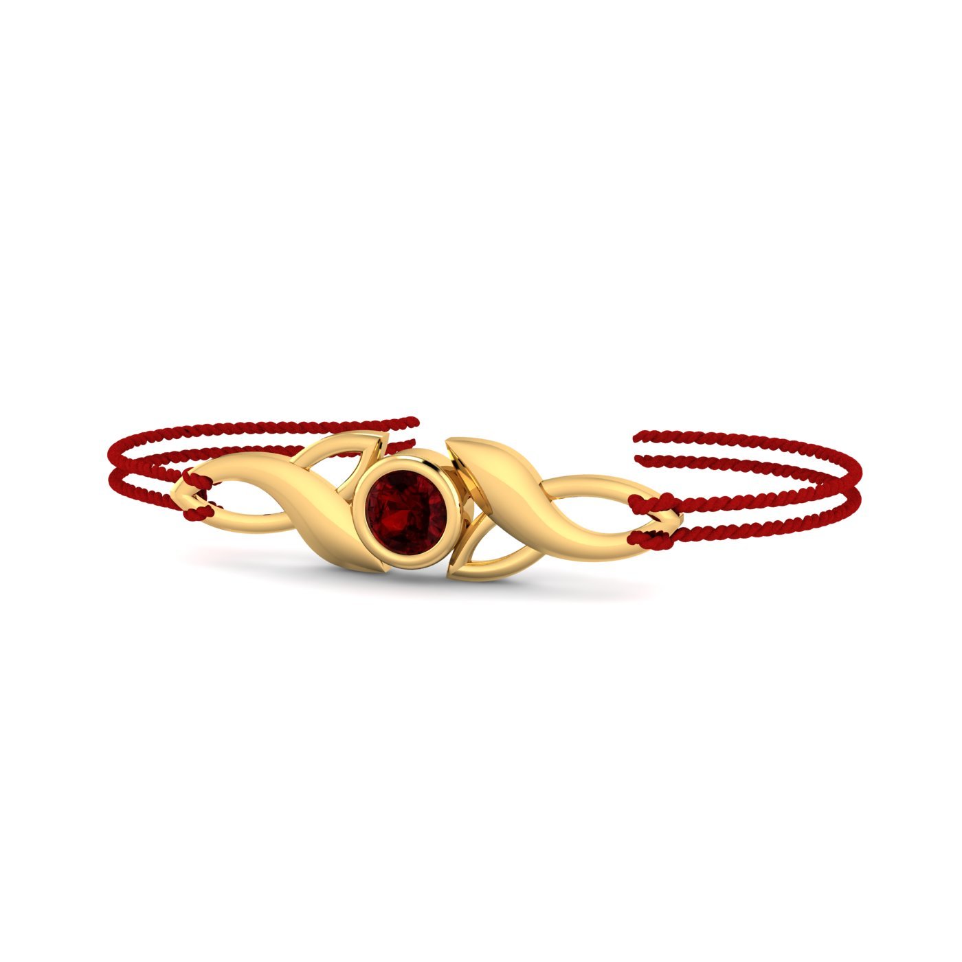 18K Nijel Gold Rakhi for Brother