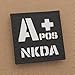 Reflective APOS NKDA A+ Blood Type 2x2 IFAK Tactical Morale Touch Fastener Patch
