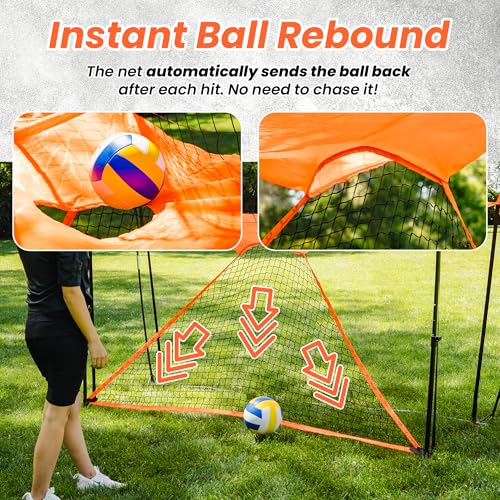 LBH® - Volleyball net for Backyard, Volleyball Training Equipment Outdoor & Indoor, Volleyball Practice Net, Trainer Equipment for Kids and Adult, Hitting Trainer nets rebounder - Image 4