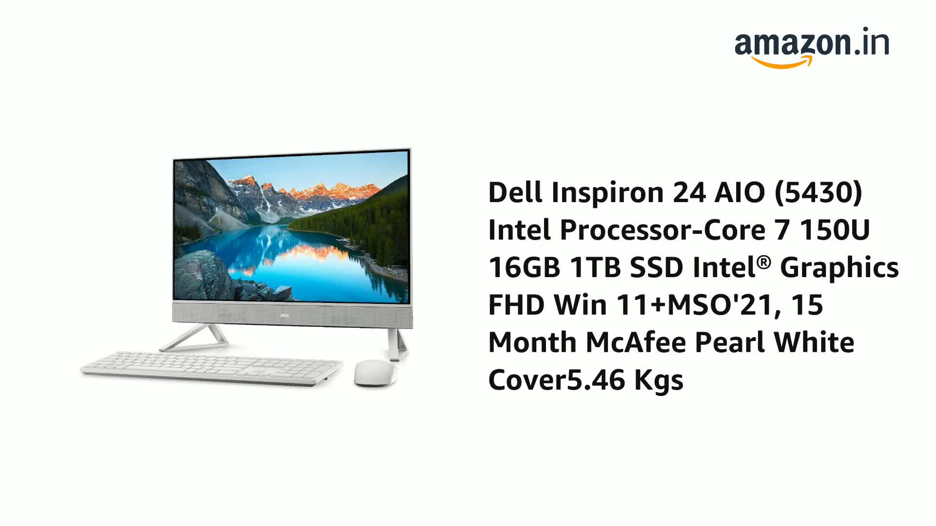 Dell Inspiron 24 AIO (5430) Intel Processor-Core 7 150U 16GB 1TB