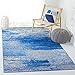 SAFAVIEH Adirondack Collection Accent Rug - 4' x 6', Silver & Blue, Modern Abstract Design, Non-Shedding & Easy Care, Ideal for High Traffic Areas in Entryway, Living Room, Bedroom (ADR112F)