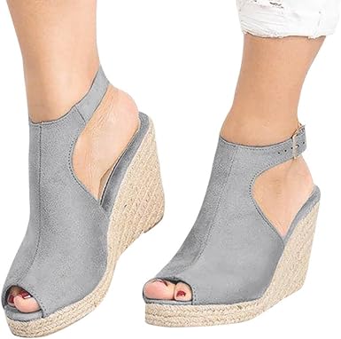 Amazon.com: Tacones para mujer, primavera, verano, plataforma con hebilla  de plataforma, casual, romana, zapatos de fiesta, para mujer, forma plana :  Ropa, Zapatos y Joyería
