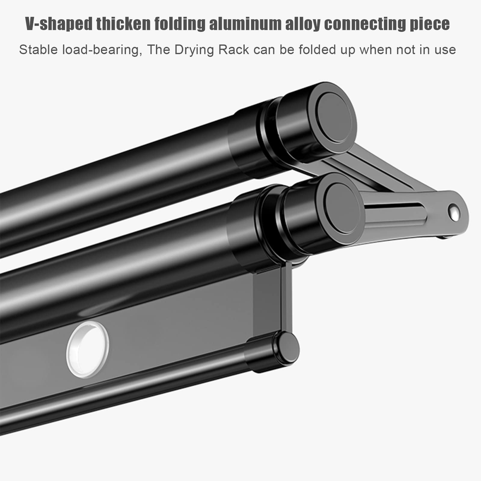 Stendibiancheria da soffitto in lega di alluminio – asta portabiancheria pieghevole da 150 cm, sistema di pulegge per balcone interno, salvaspazio, leggero, design portatile, finitura argento