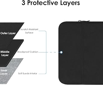 ProElife Premium Water-Resistant Sleeve Case Protector for Apple Magic Trackpad 3 / Magic Trackpad 2 Accessory Durable Touchpad Protective Bag Cover with Pouch for Charger Cable (Black)