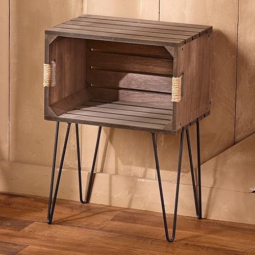 The Lakeside Collection Rustic Wooden Crate End Tables - Wood