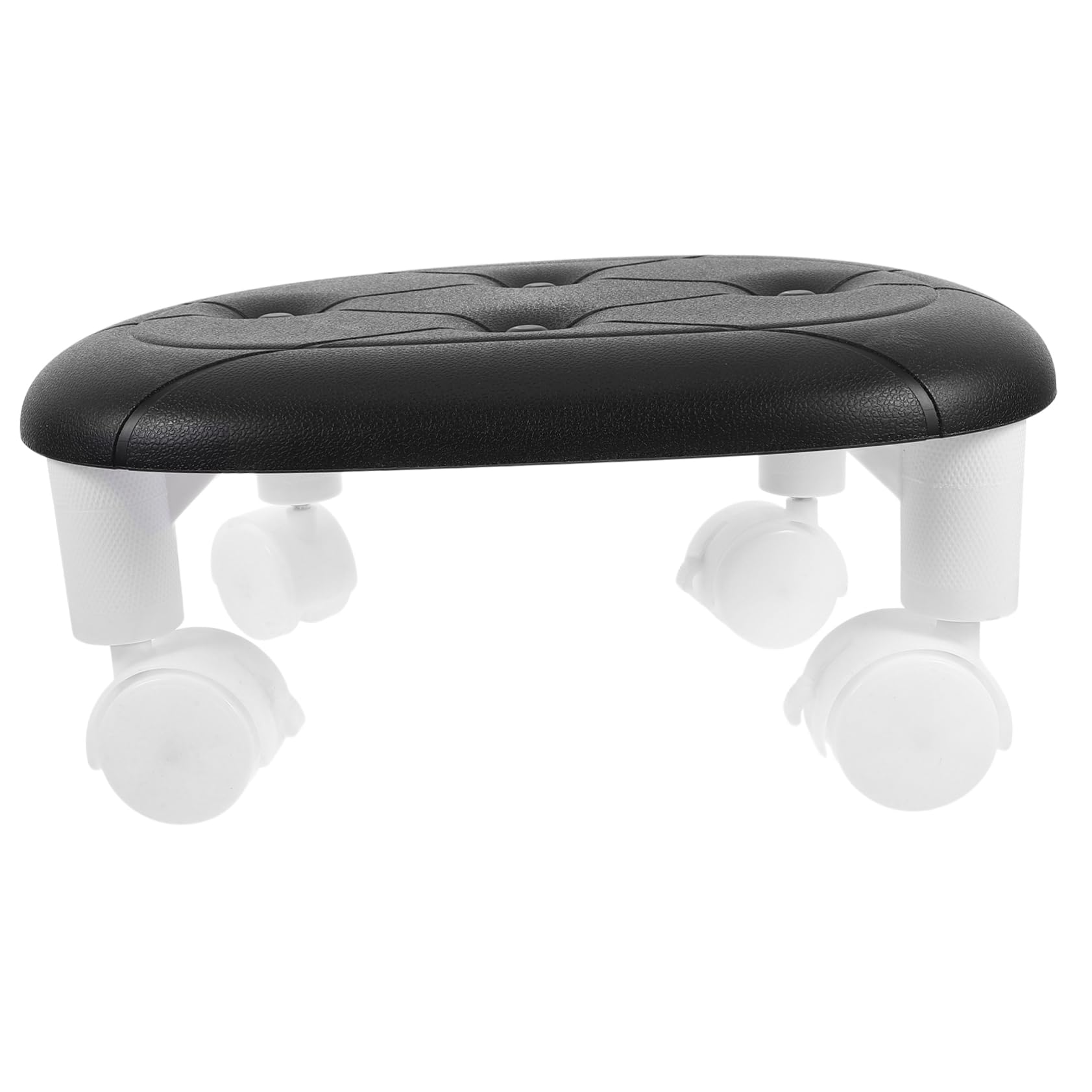 GRIRIW Low Stool on Wheels Swivel Rolling Stool Compact Portable Step Foot Rest