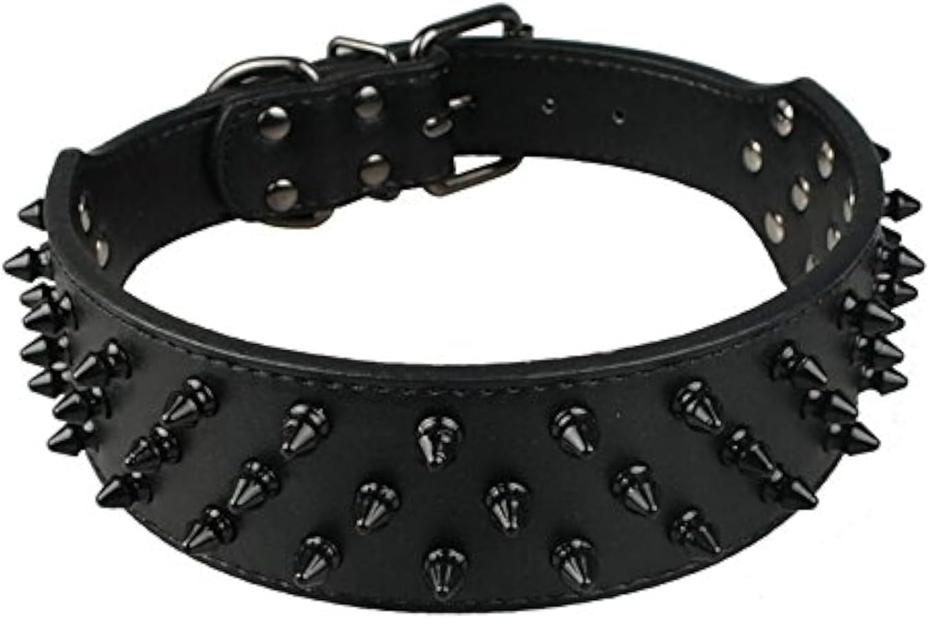 3 Inch Wide Spiked Collar For Large Dogs Studded Dog Collar – Wide & Adjustable – Fits Pitbull, Boxer, Mastiff & More Spiked Leather Dog Collar - Foto 6