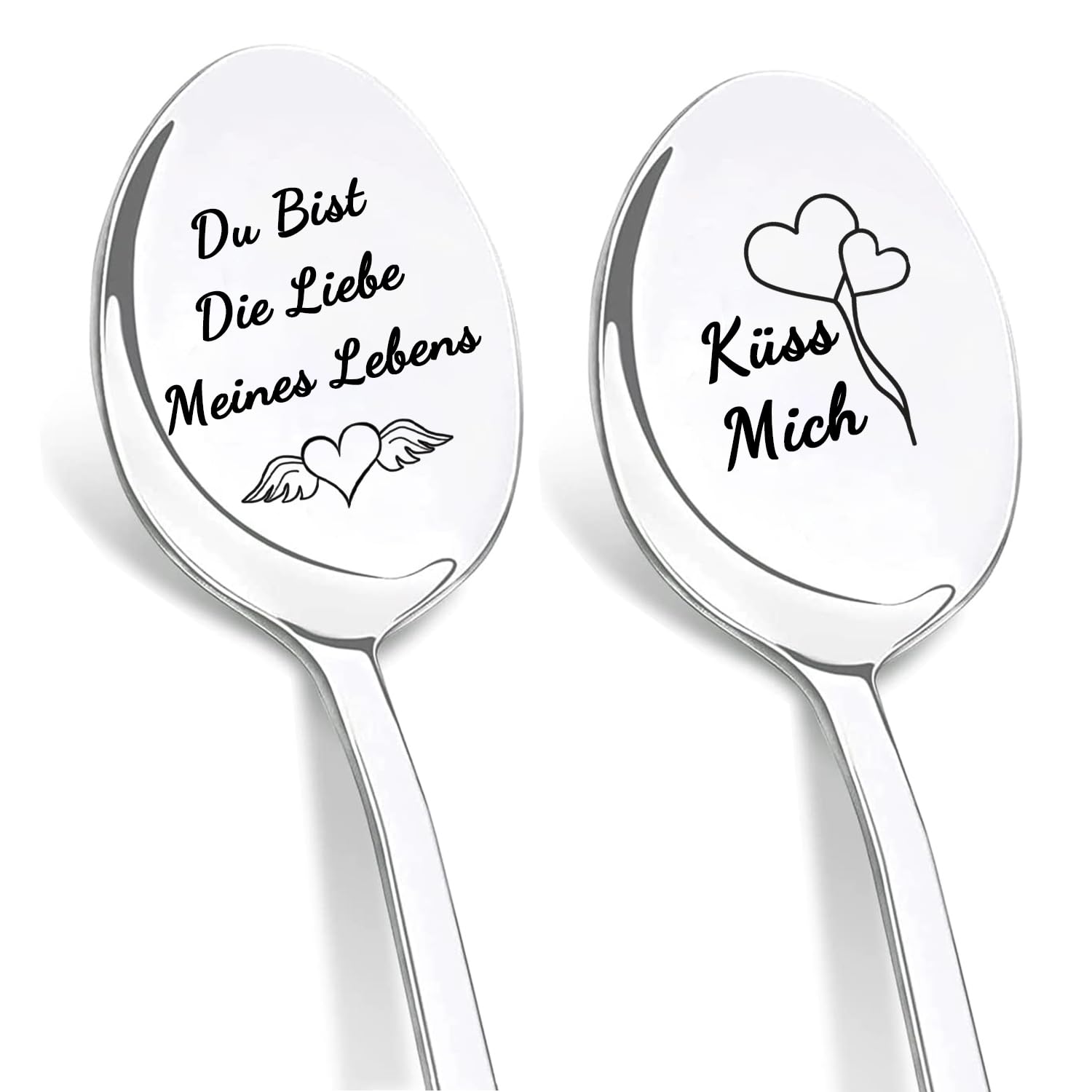 DIKARIYA Kleine Ostergeschenke für Frauen, Jahrestag Geschenk für Sie, Löffel mit Gravur Du bist die Liebe meines Lebens, Liebes Geschenk für Sie Jubiläum Geburtstag Geschenke für Männer Partner Paare