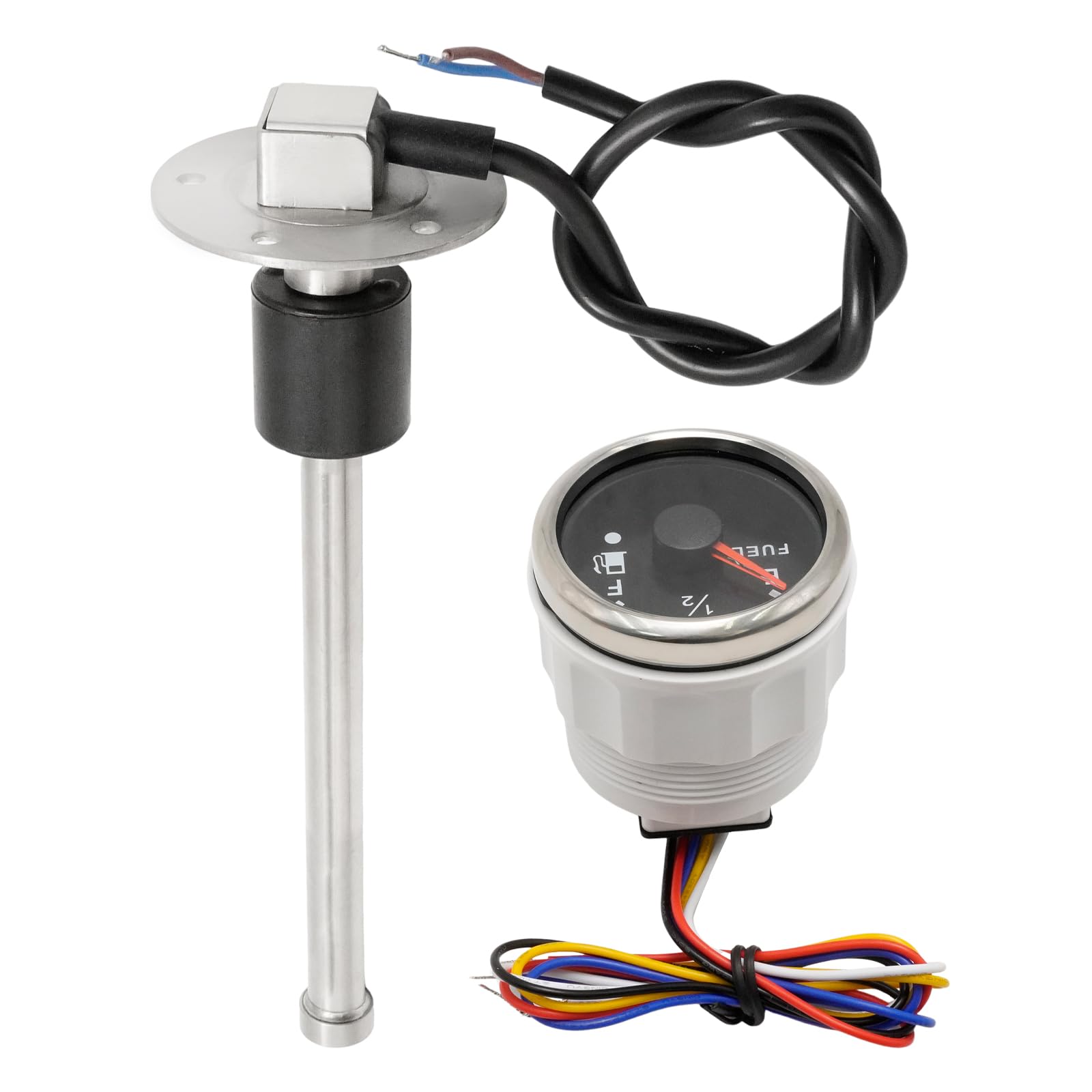 Hoypeyfiy 200 mm Kraftstoffanzeige, Universal Auto Kraftstoffstandsanzeige Tankuhr mit Wasserstandssensor Kraftstoffsensor, für Auto/SUV/Boot/Pkw Lkw/Wohnmobil