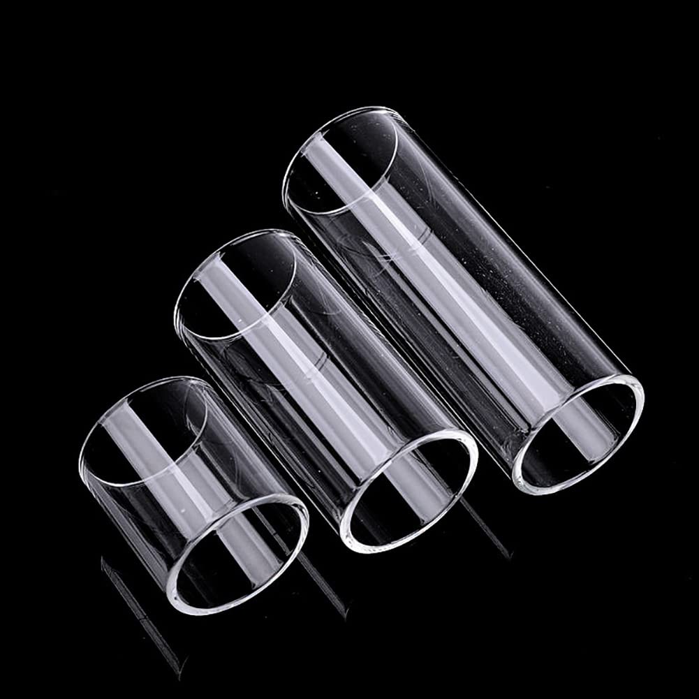 JIHUOO 3 Pcs Clear Glass Guitar Slides 51MM 60MM 70MM Finger Slides for Electric Bass Guitar, 51mm,60mm,70mm - Image 2