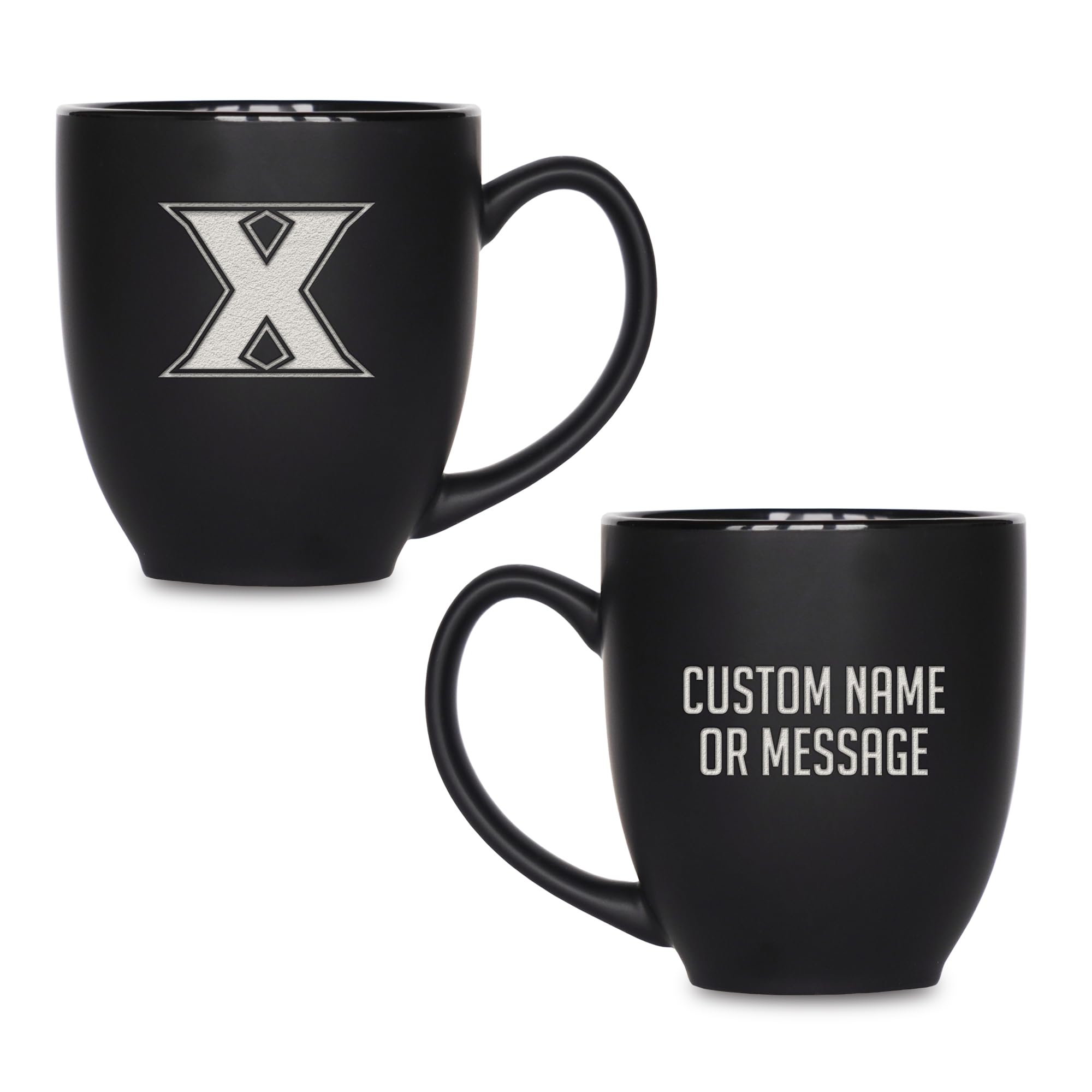 Rico Industries NCAA Primary 15-Oz Personalized Matte Black Bistro Mug - for Hot or Cold Drinks