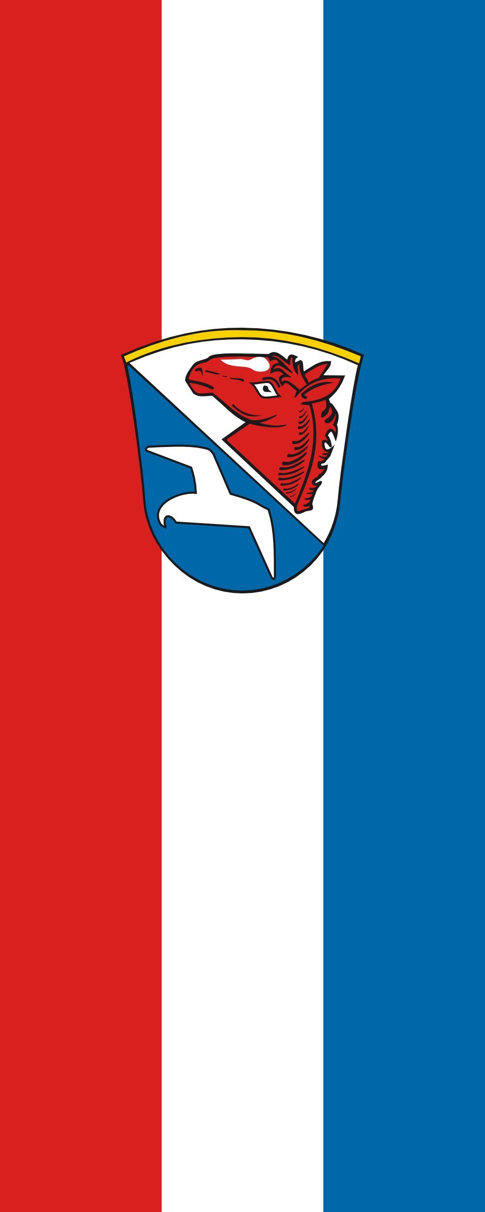 Drapeau Unterwössen grand format portrait 3,5m² aux finitions haut de gamme