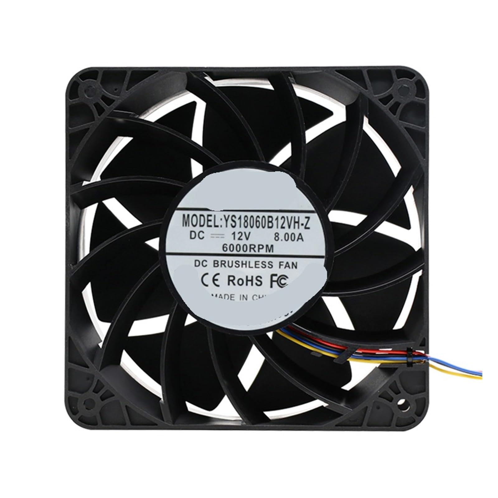 Ventilateur de refroidissement 180x180x60mm efficace contre la surchauffe machine