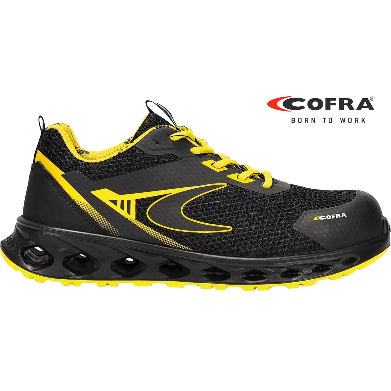 COFRA Gait - Zapatos de seguridad para hombre y mujer, S1P, empeine de tejido transpirable, bajo ajuste cómodo