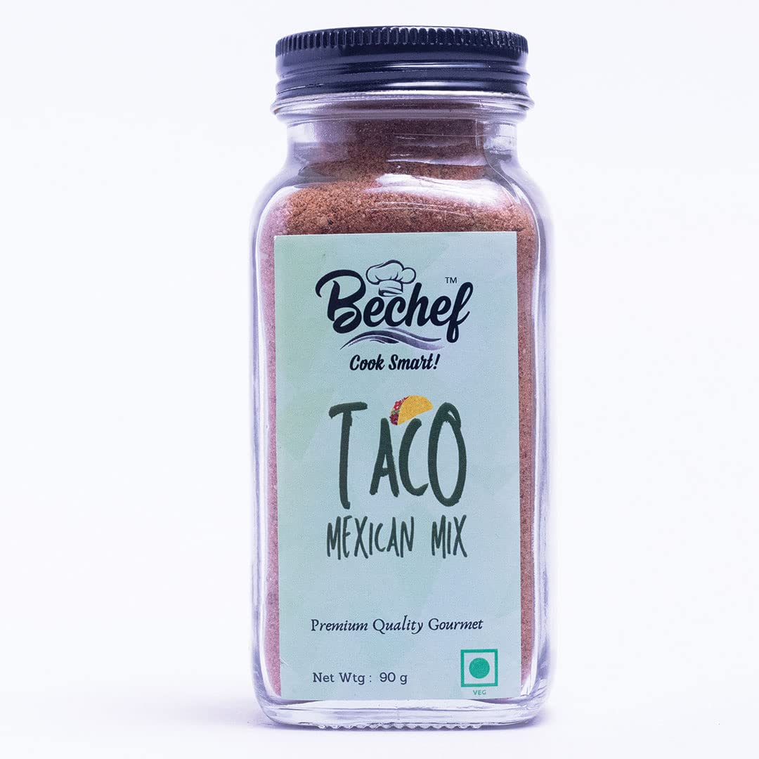 Bechef Taco Mexican Mix || 75 gm || Seasoning || Blended Spices || No MSG || No flavor Enhancers || No Added Colors || Used with tacos and other Mexican sprinkle dishes.