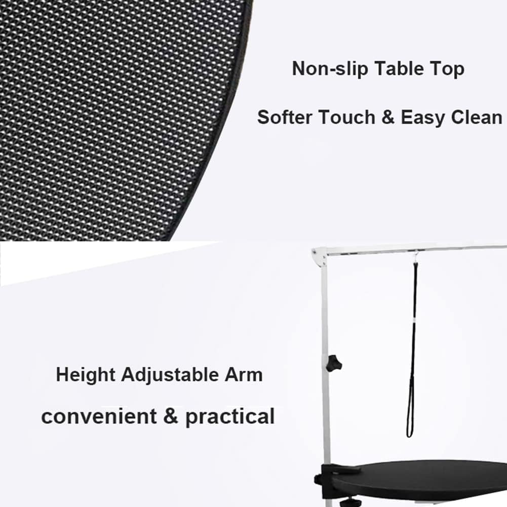 Tavolo elettrico per toelettatura animali domestici, altezza regolabile da 20,3 a 88,9 cm, altezza regolabile X-Lift, tavolo resistente per asciugare animali con braccio regolabile e cappio