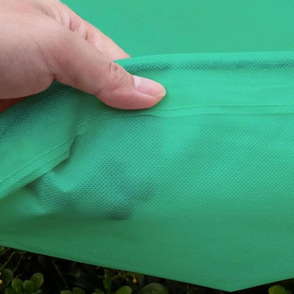Copertura per piante in tessuto non tessuto verde rettangolare protezione invernale per giardino, patio, balcone, tessuto traspirante, confezione da 2
