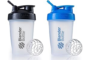 Blender Bottle Classic Shaker - 2 Pack (Black, Cyan)