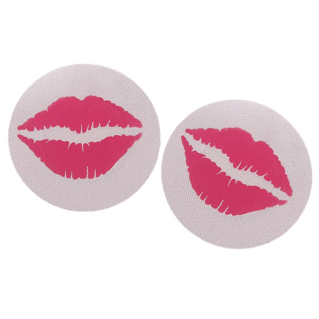 myaddiction New Ladies Charming Round Sexy Breast Sticker Disposable Nipple Cover w/Pink Lips Printing-picture-10