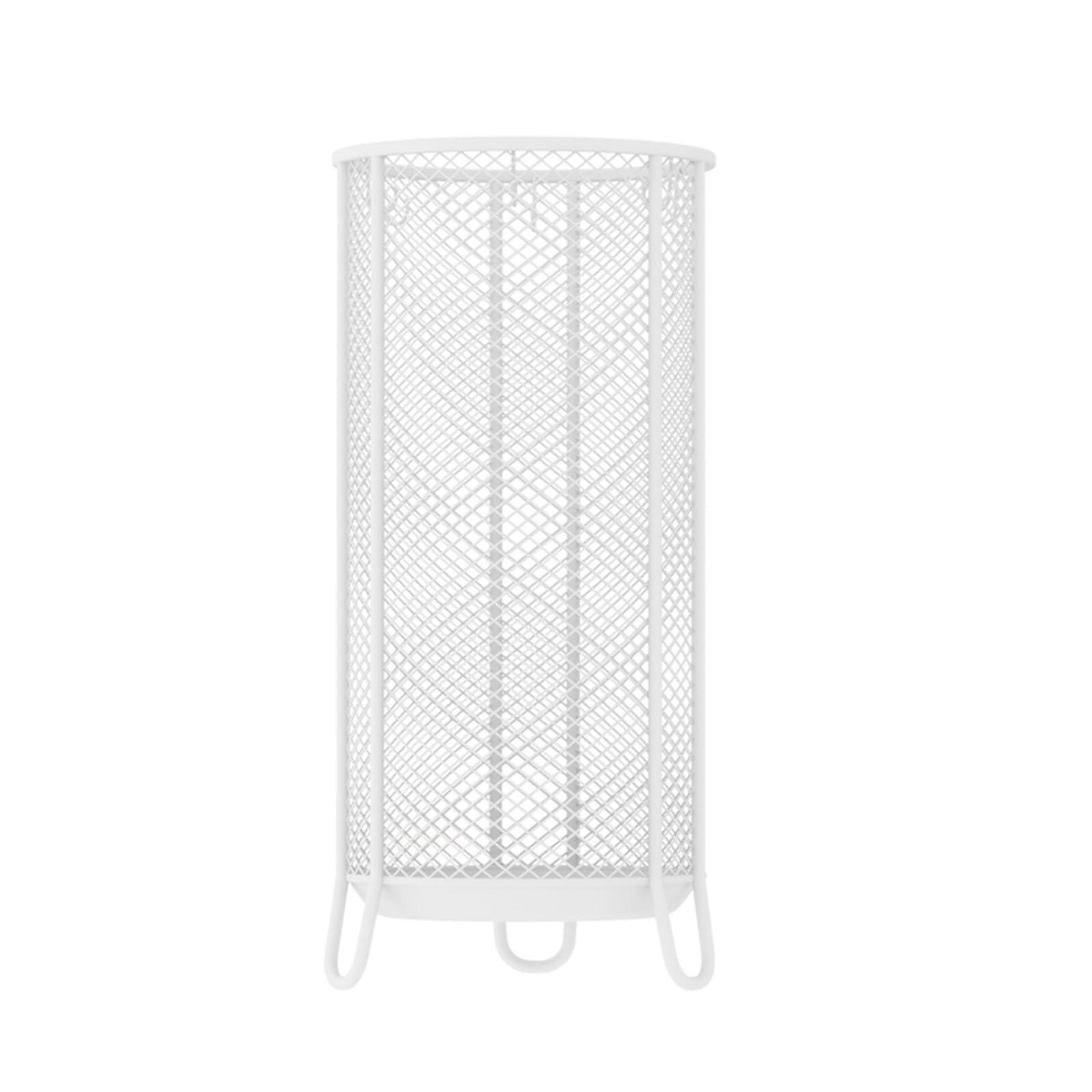 Porte-parapluies rond blanc en métal 26x55 cm pour entrée moderne