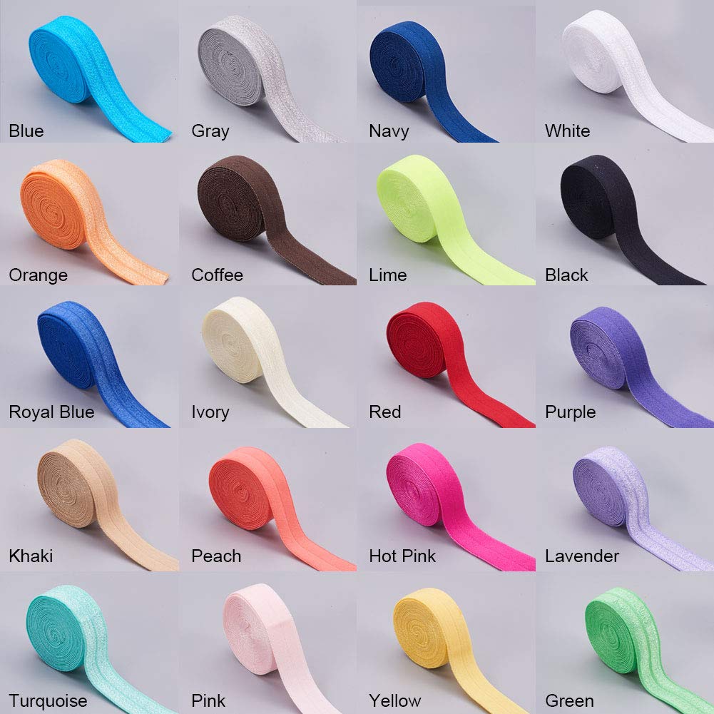 Amazon.co.jp: WANDIC エラスティックリボン, 縫製用非光沢折り返し  