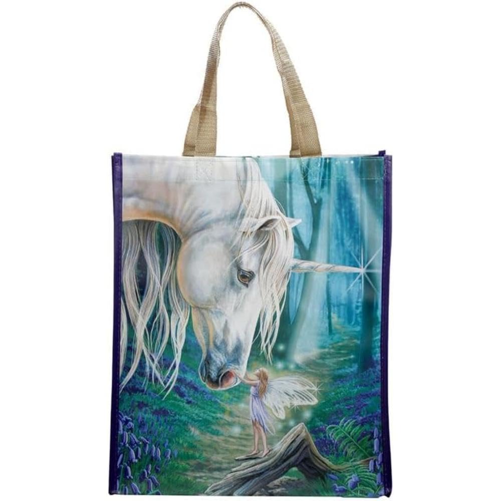Puckator Women's Multicolour Kim Haskins Rainbow Cat Reusable Shopping Bag - Shoulder Bags - Handbags For - Canvas Tote Bags For - Shopping Hand Bag - Large Bags - Aesthetic Stuff - Big Foldaway Bag