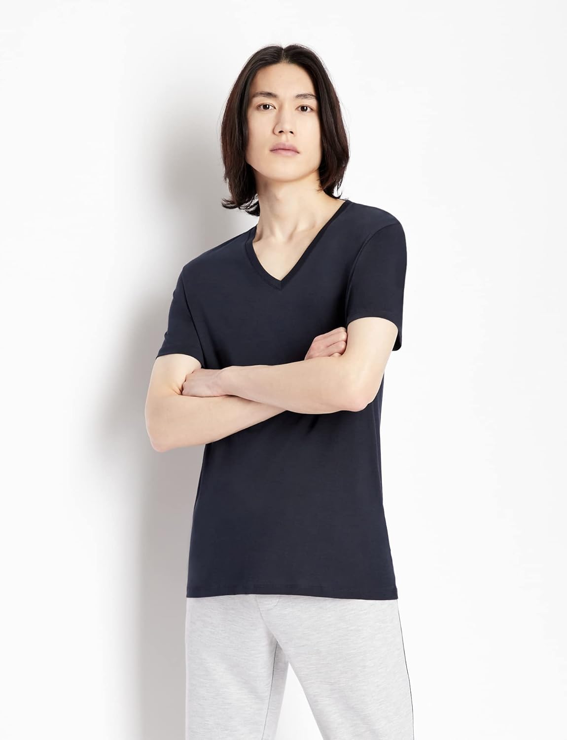 Armani Exchange Mens Short Sleeve Pima Cotton Jersey V-Neck T-Shirt - Image 4