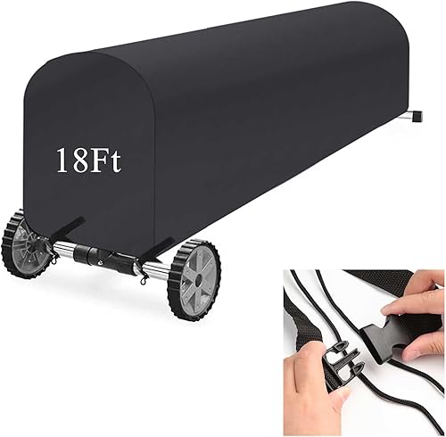 Miniatura 1 de Woanger Cubierta de carrete de manta solar para piscina, impermeable, resistente a los rayos UV, cubierta de carrete solar para piscina enterrada