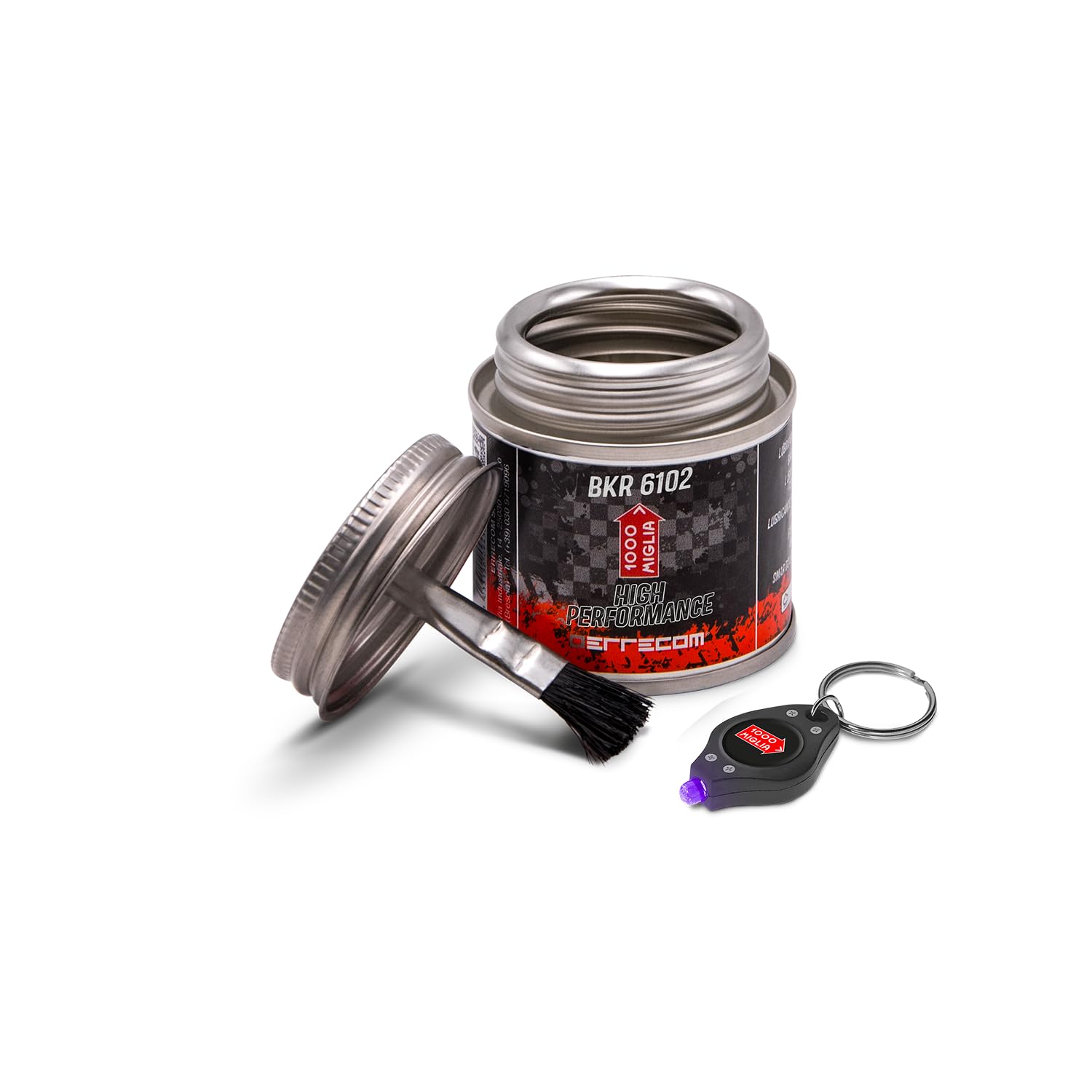 1000 Miglia BKR 6102 Lubrificante Catena Bici High Performance, per Tutte le Stagioni e Condizioni Atmosferiche, Barattolo All-In-One da 60 ml con Pennello incluso