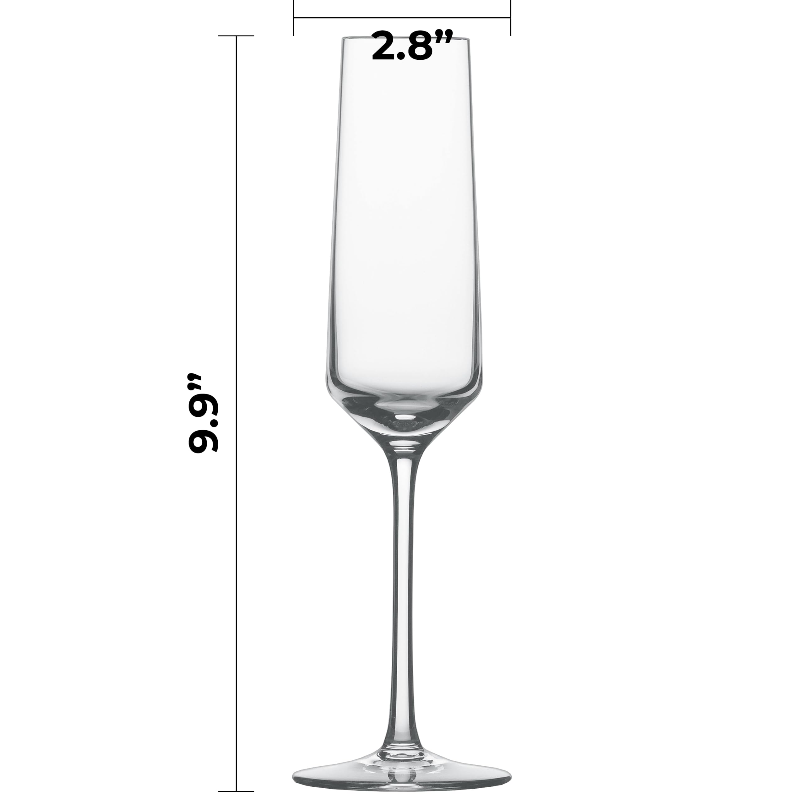 Schott Zwiesel Pure 112415 - Bicchiere per Champagne 209 ml, 72 mm diametro, Set da 6