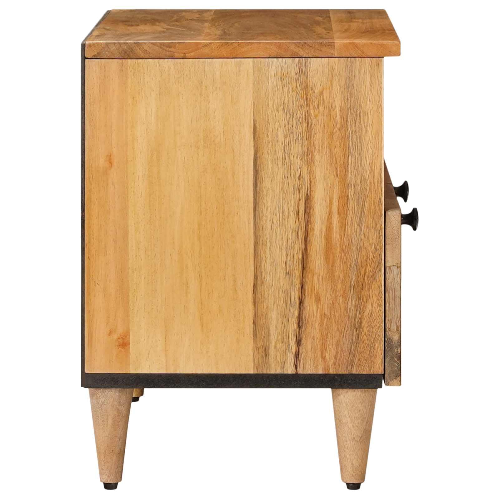 Hothingwell Szafka pod telewizor 70x33x46 cm lite drewno mango, nowoczesna szafka z półkami i szufladami, przechowywanie do salonu, współczesny design, wymagany montaż