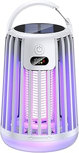 電撃殺虫器 捕虫器 2026新モデル ソーラー充電 殺虫灯 照明ライト2way 電気蚊取り器 充電式 大容量 3000mAh UV光源吸引式