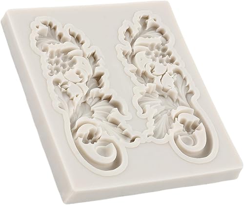 Miniatura 7 de Moldes barrocos de silicona para decoración de pasteles, decoración de cupcakes, pasta de goma de chocolate, pasta de caramelo y arcilla polimérica