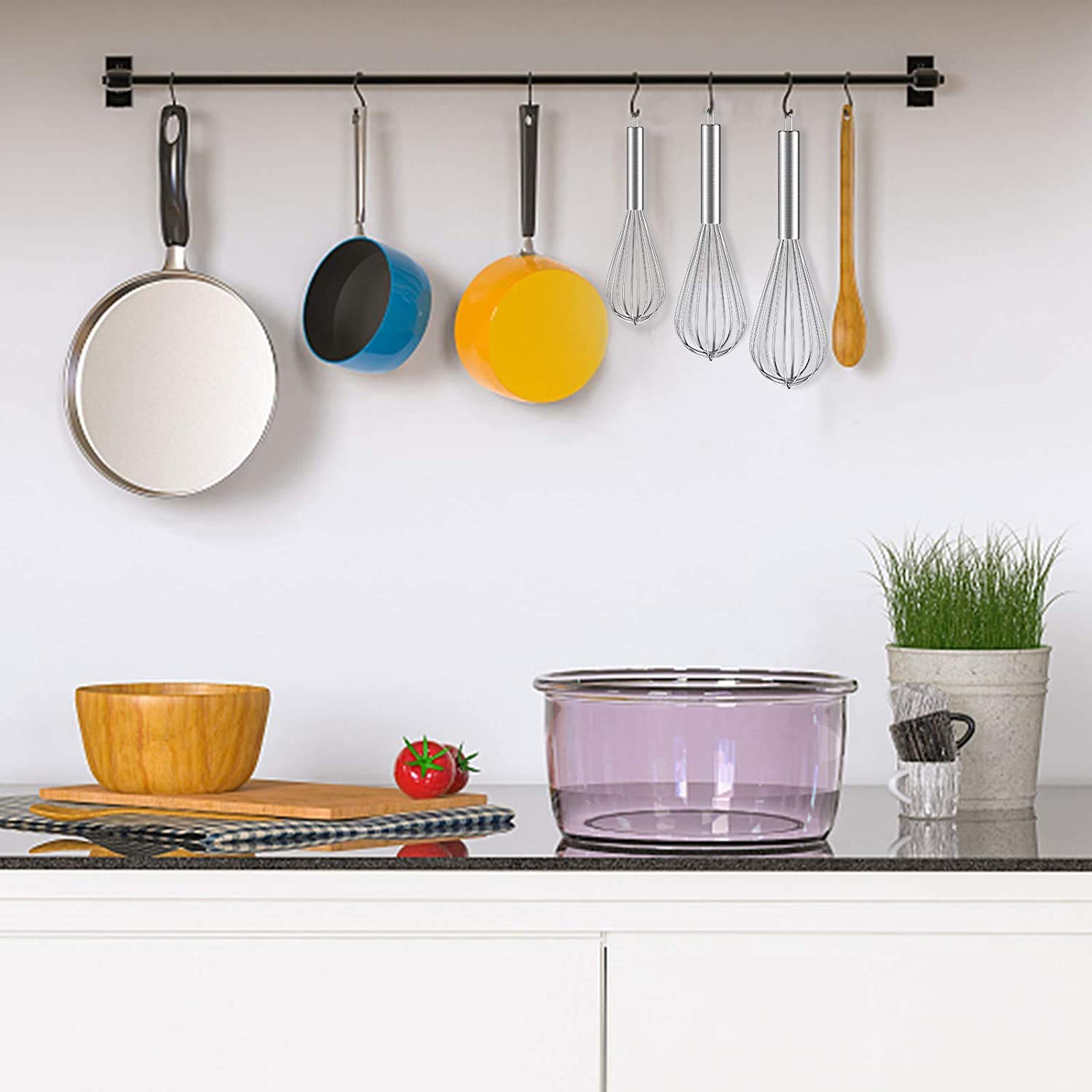 Frusta A Palloncino In Acciaio Inox 304 Con Manico In Legno – 27 Cm, Per Uova E Salse