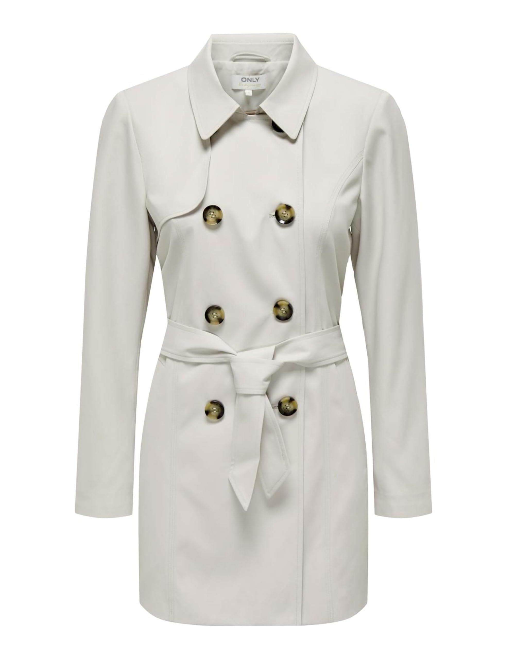 ONLY Women's Onlvalerie Trenchcoat OTW Noos Trench Coat, Moonbeam, M