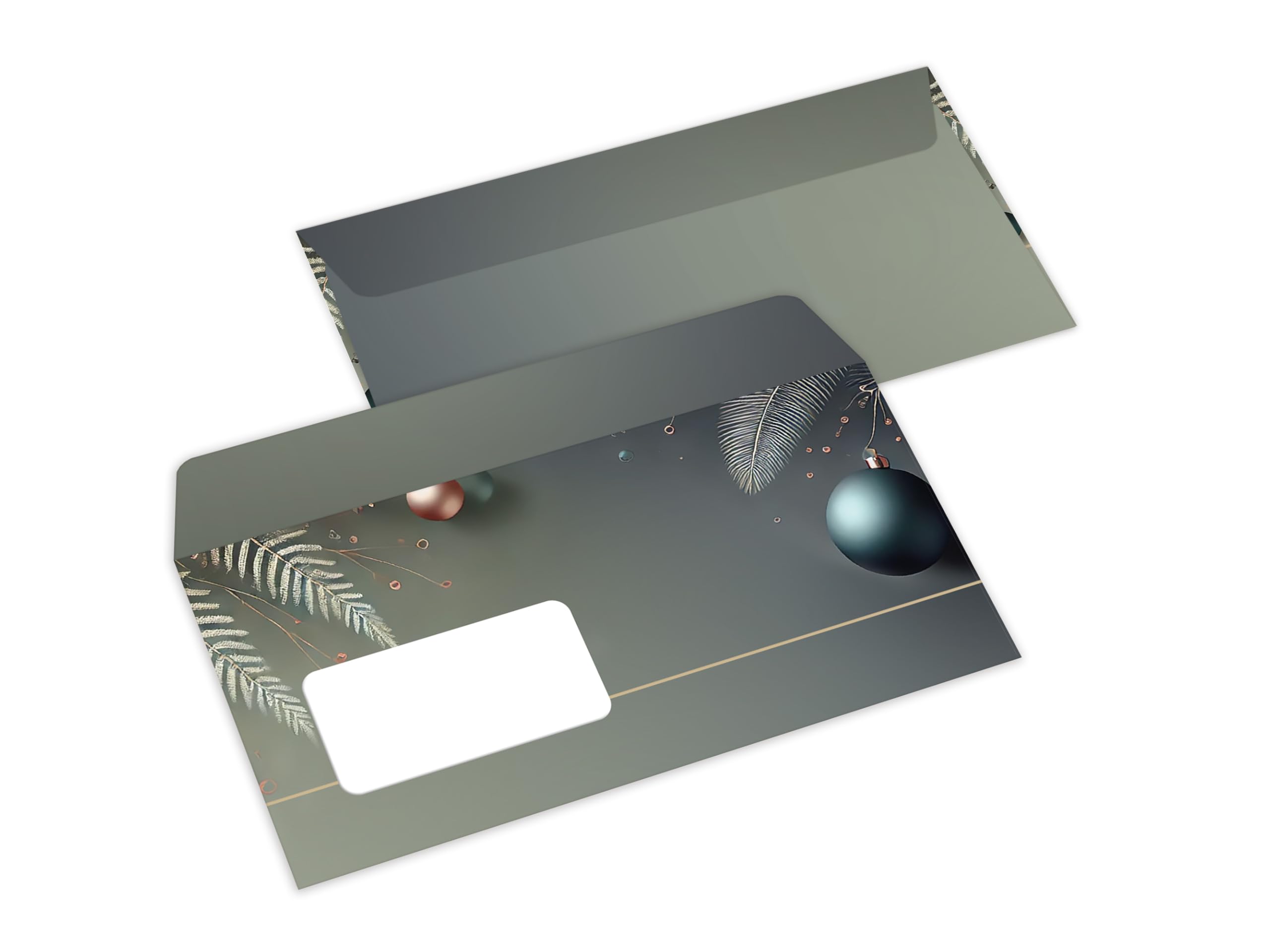 Briefpapier Weihnachten Weihnachtsbriefpapier mit Umschlag Umschlägen mit Fenster Weihnachtspapier A4 für Kunden (250 Blätter + 250 Umschläge)