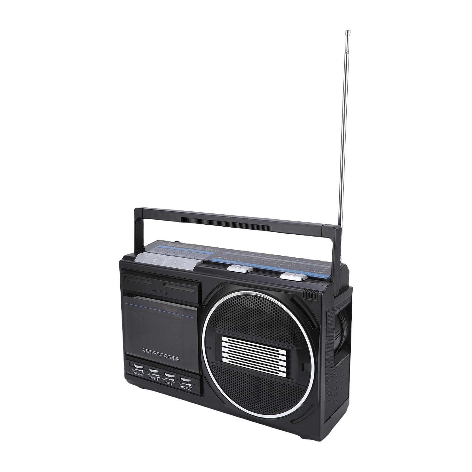 Annadue Magnetofon Kasetowy z Bluetooth, Boomboxy Stereo z Radiem AM FM SW, Konwersja Taśmy USB, Wbudowany Mikrofon, do Odtwarzania nagrań Muzycznych w Domu (Wtyczka UE 220 V)