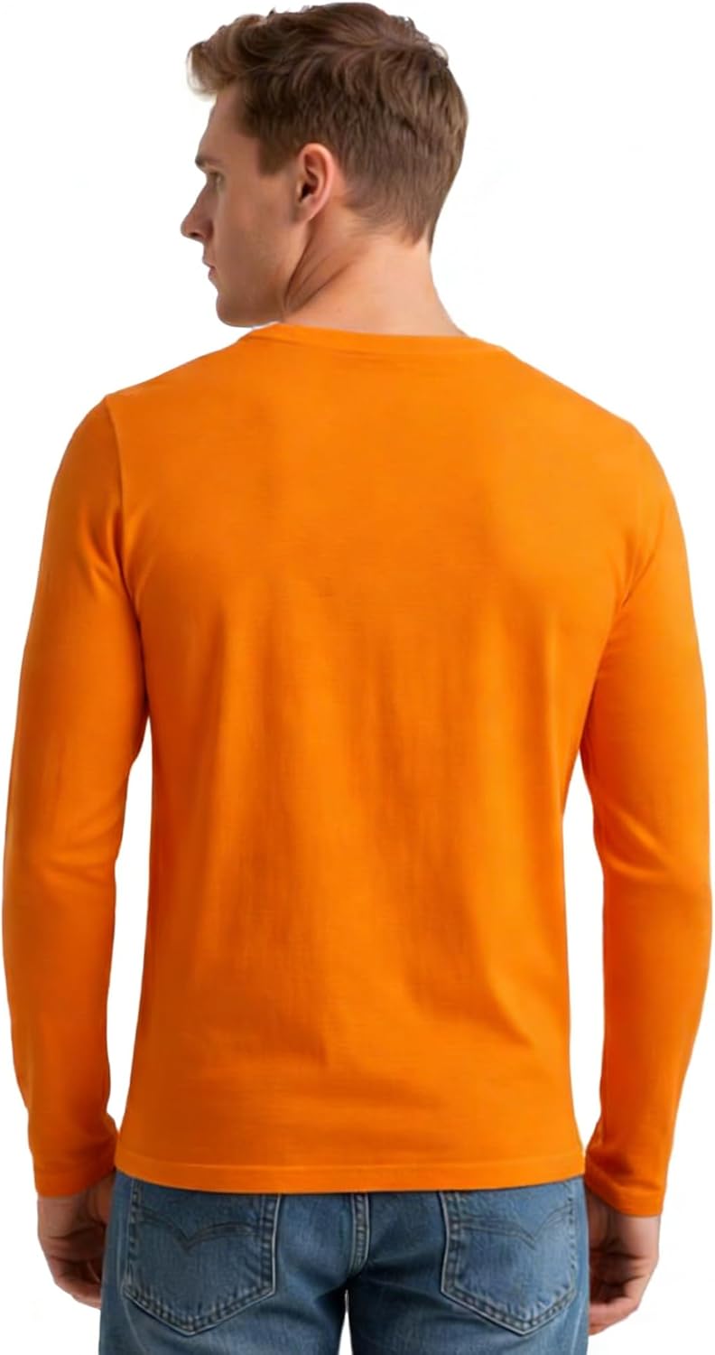 Adult Crew Neck Long Sleeve Men T-Shirt - Image 3
