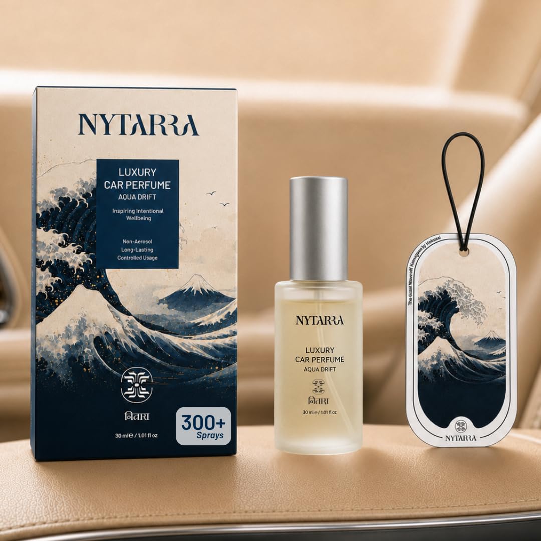 Nytarra Premium Car Perfume Aqua Drift | Spray with Reusable Hanging Card | No Gas Formula, 100% Pure Liquid | 30 ml, 300+ Sprays | Long Lasting Car Fragrance-image-15