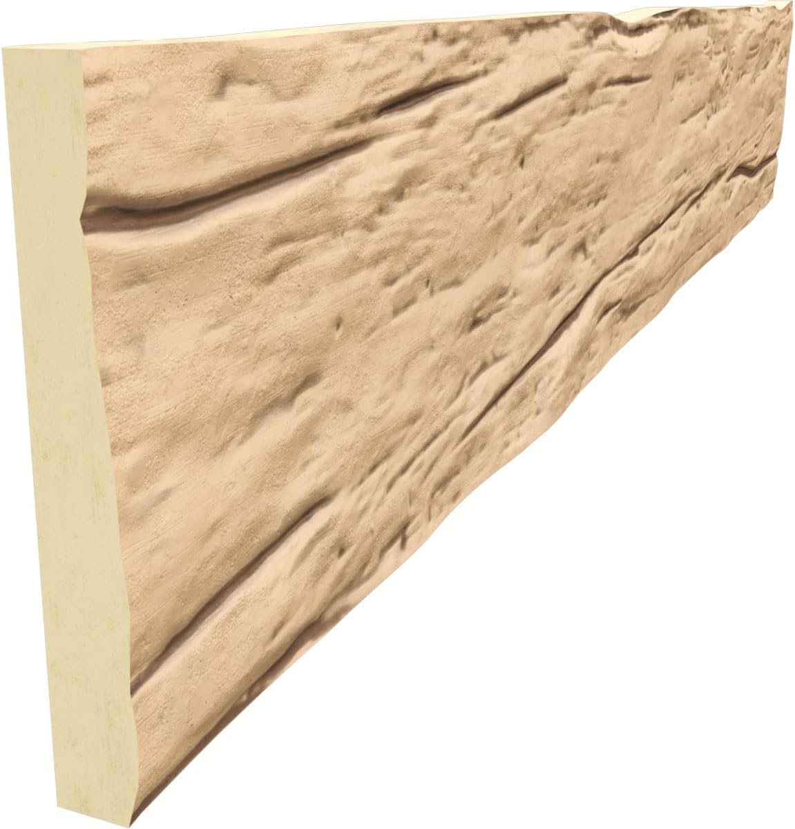 Ekena Millwork BMRWS1C0060X010X096BC 1-Sided Riverwood Endurathane Plank Faux Wood Beams, 8-in. L, Buttercream