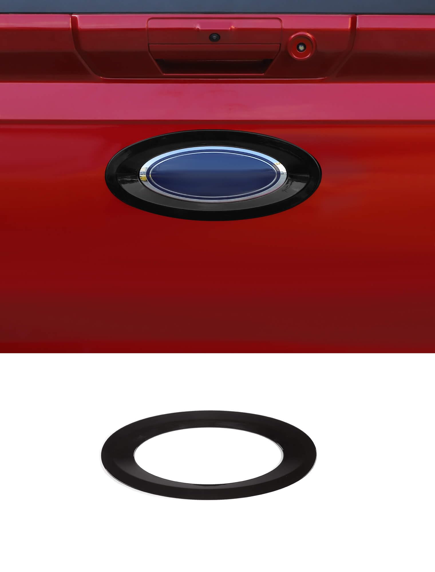Photo 1 of Savadicar Black Tailgate Emblem Surround Trim for UNKNOWN YEAR Ford F150, Truck Bed Gate Badge Accent, Exterior Styling Upgrade Accessories
