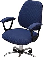 Vista 7 de Melaluxe Funda para silla de oficina con fundas para reposabrazos, funda elástica universal para silla de escritorio, fundas para silla