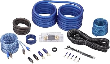 Rockville RWK21 2 Gauge Amplifier Wiring Kit, 100% Copper RCA, ANL Fuse Holder, Low Resistance, High Flexibility, for Car Audio Enthusiasts